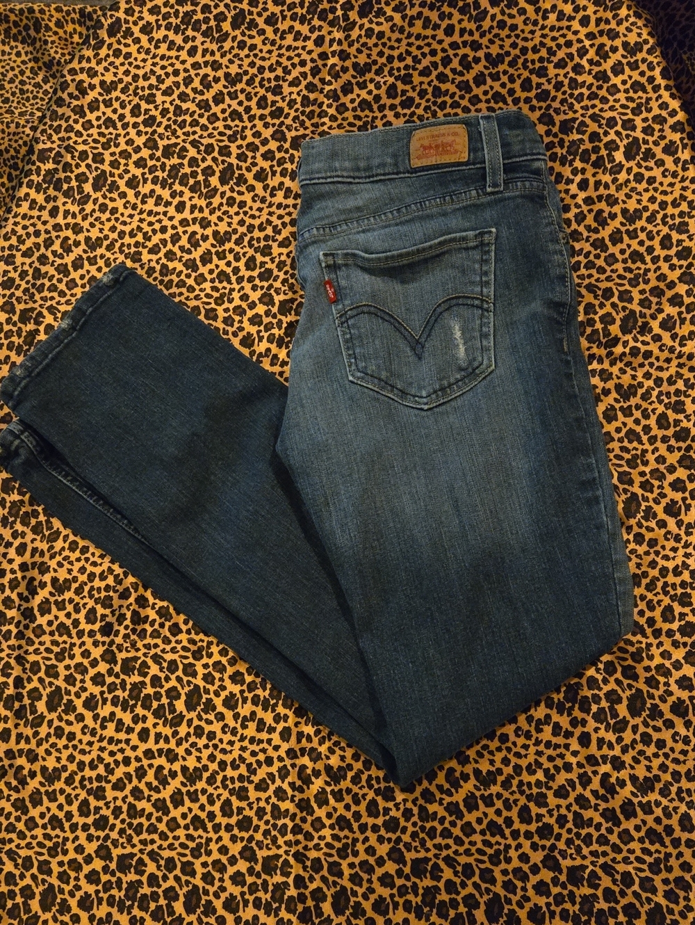 Levi's Too Super Low Women's Straight Leg Mid Blue Jeans